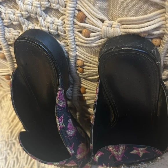 Sam Edelman Circus shoes slip on Pelham Embellished Black rhinestones Mules 8.5 - Picture 3 of 9